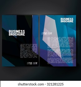 Vector brochure template design, A4 size with colorful polygonal pattern. Professional business flyer template or corporate banner design, can be use for publishing, print and presentation. 