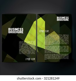 Vector brochure template design, A4 size with colorful polygonal pattern. Professional business flyer template or corporate banner design, can be use for publishing, print and presentation. 