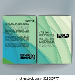 Vector brochure template design, A4 size with colorful wavy polygonal pattern. Professional business flyer template or corporate banner design, can be use for publishing, print and presentation. 