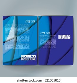 Vector brochure template design, A4 size with colorful wavy polygonal pattern. Professional business flyer template or corporate banner design, can be use for publishing, print and presentation. 