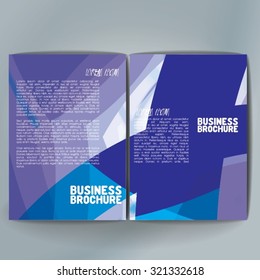 Vector brochure template design, A4 size with colorful wavy polygonal pattern. Professional business flyer template or corporate banner design, can be use for publishing, print and presentation. 