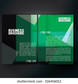 Vector brochure template design, A4 size with colorful polygonal pattern. Professional business flyer template or corporate banner design, can be use for publishing, print and presentation. 