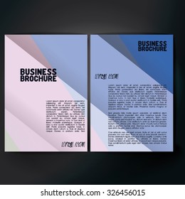 Vector brochure template design, A4 size with colorful polygonal pattern. Professional business flyer template or corporate banner design, can be use for publishing, print and presentation. 