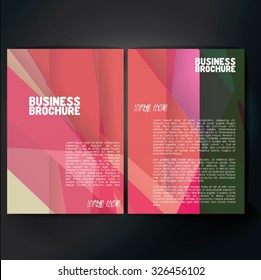Vector brochure template design, A4 size with colorful polygonal pattern. Professional business flyer template or corporate banner design, can be use for publishing, print and presentation. 