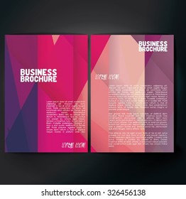 Vector brochure template design, A4 size with colorful polygonal pattern. Professional business flyer template or corporate banner design, can be use for publishing, print and presentation. 