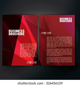 Vector brochure template design, A4 size with colorful polygonal pattern. Professional business flyer template or corporate banner design, can be use for publishing, print and presentation. 