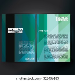 Vector brochure template design, A4 size with colorful polygonal pattern. Professional business flyer template or corporate banner design, can be use for publishing, print and presentation. 