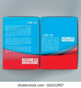 Vector brochure template design, A4 size with colorful wavy polygonal pattern. Professional business flyer template or corporate banner design, can be use for publishing, print and presentation. 