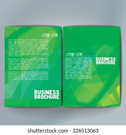 Vector brochure template design, A4 size with colorful wavy polygonal pattern. Professional business flyer template or corporate banner design, can be use for publishing, print and presentation. 