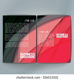 Vector brochure template design, A4 size with colorful wavy polygonal pattern. Professional business flyer template or corporate banner design, can be use for publishing, print and presentation. 