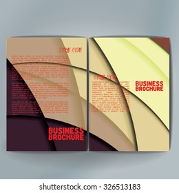 Vector brochure template design, A4 size with colorful wavy polygonal pattern. Professional business flyer template or corporate banner design, can be use for publishing, print and presentation. 