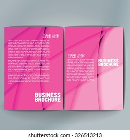 Vector brochure template design, A4 size with colorful wavy polygonal pattern. Professional business flyer template or corporate banner design, can be use for publishing, print and presentation. 