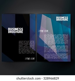 Vector brochure template design, A4 size with colorful polygonal pattern. Professional business flyer template or corporate banner design, can be use for publishing, print and presentation. 