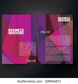 Vector brochure template design, A4 size with colorful polygonal pattern. Professional business flyer template or corporate banner design, can be use for publishing, print and presentation. 