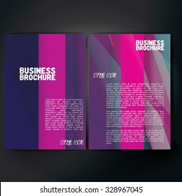 Vector brochure template design, A4 size with colorful polygonal pattern. Professional business flyer template or corporate banner design, can be use for publishing, print and presentation. 