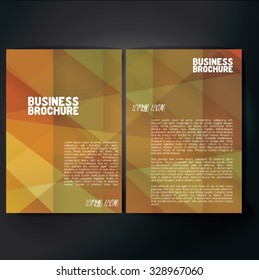 Vector brochure template design, A4 size with colorful polygonal pattern. Professional business flyer template or corporate banner design, can be use for publishing, print and presentation. 