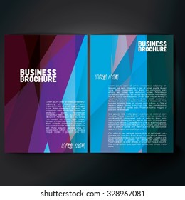 Vector brochure template design, A4 size with colorful polygonal pattern. Professional business flyer template or corporate banner design, can be use for publishing, print and presentation. 