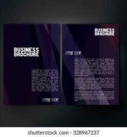 Vector brochure template design, A4 size with colorful polygonal pattern. Professional business flyer template or corporate banner design, can be use for publishing, print and presentation. 