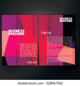 Vector brochure template design, A4 size with colorful polygonal pattern. Professional business flyer template or corporate banner design, can be use for publishing, print and presentation. 