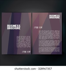 Vector brochure template design, A4 size with colorful polygonal pattern. Professional business flyer template or corporate banner design, can be use for publishing, print and presentation. 