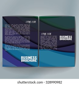Vector brochure template design, A4 size with colorful wavy polygonal pattern. Professional business flyer template or corporate banner design, can be use for publishing, print and presentation. 