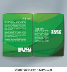 Vector brochure template design, A4 size with colorful wavy polygonal pattern. Professional business flyer template or corporate banner design, can be use for publishing, print and presentation. 