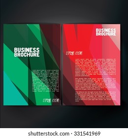 Vector brochure template design, A4 size with colorful polygonal pattern. Professional business flyer template or corporate banner design, can be use for publishing, print and presentation. 