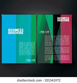 Vector brochure template design, A4 size with colorful polygonal pattern. Professional business flyer template or corporate banner design, can be use for publishing, print and presentation. 