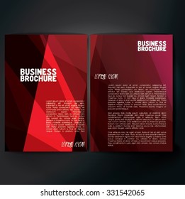 Vector brochure template design, A4 size with colorful polygonal pattern. Professional business flyer template or corporate banner design, can be use for publishing, print and presentation. 
