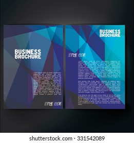 Vector brochure template design, A4 size with colorful polygonal pattern. Professional business flyer template or corporate banner design, can be use for publishing, print and presentation. 