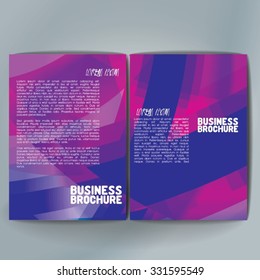 Vector brochure template design, A4 size with colorful wavy polygonal pattern. Professional business flyer template or corporate banner design, can be use for publishing, print and presentation. 