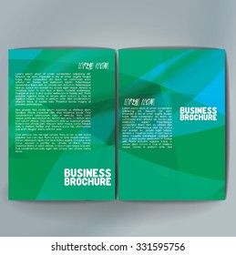 Vector brochure template design, A4 size with colorful wavy polygonal pattern. Professional business flyer template or corporate banner design, can be use for publishing, print and presentation. 