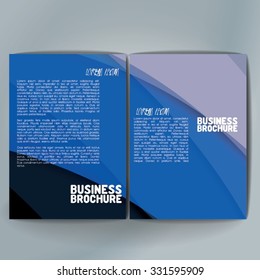 Vector brochure template design, A4 size with colorful wavy polygonal pattern. Professional business flyer template or corporate banner design, can be use for publishing, print and presentation. 