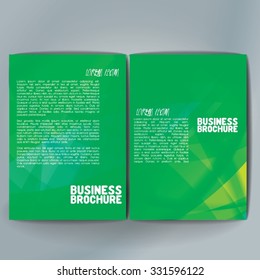 Vector brochure template design, A4 size with colorful wavy polygonal pattern. Professional business flyer template or corporate banner design, can be use for publishing, print and presentation. 