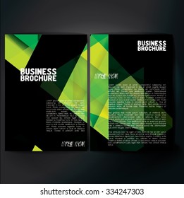 Vector brochure template design, A4 size with colorful polygonal pattern. Professional business flyer template or corporate banner design, can be use for publishing, print and presentation. 