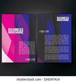 Vector brochure template design, A4 size with colorful polygonal pattern. Professional business flyer template or corporate banner design, can be use for publishing, print and presentation. 