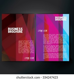 Vector brochure template design, A4 size with colorful polygonal pattern. Professional business flyer template or corporate banner design, can be use for publishing, print and presentation. 