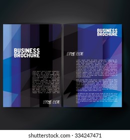 Vector brochure template design, A4 size with colorful polygonal pattern. Professional business flyer template or corporate banner design, can be use for publishing, print and presentation. 