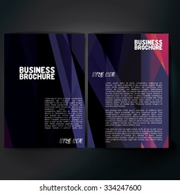 Vector brochure template design, A4 size with colorful polygonal pattern. Professional business flyer template or corporate banner design, can be use for publishing, print and presentation. 
