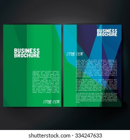 Vector brochure template design, A4 size with colorful polygonal pattern. Professional business flyer template or corporate banner design, can be use for publishing, print and presentation. 