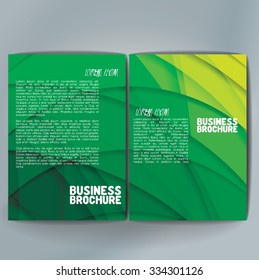 Vector brochure template design, A4 size with colorful wavy polygonal pattern. Professional business flyer template or corporate banner design, can be use for publishing, print and presentation. 