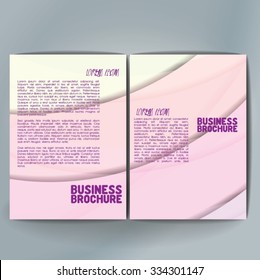 Vector brochure template design, A4 size with colorful wavy polygonal pattern. Professional business flyer template or corporate banner design, can be use for publishing, print and presentation. 