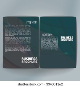 Vector brochure template design, A4 size with colorful wavy polygonal pattern. Professional business flyer template or corporate banner design, can be use for publishing, print and presentation. 