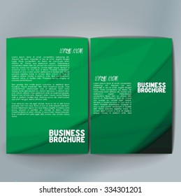 Vector brochure template design, A4 size with colorful wavy polygonal pattern. Professional business flyer template or corporate banner design, can be use for publishing, print and presentation. 