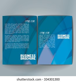 Vector brochure template design, A4 size with colorful wavy polygonal pattern. Professional business flyer template or corporate banner design, can be use for publishing, print and presentation. 