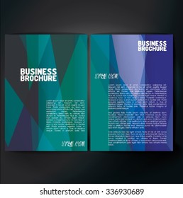 Vector brochure template design, A4 size with colorful polygonal pattern. Professional business flyer template or corporate banner design, can be use for publishing, print and presentation. 
