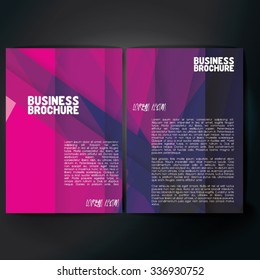 Vector brochure template design, A4 size with colorful polygonal pattern. Professional business flyer template or corporate banner design, can be use for publishing, print and presentation. 