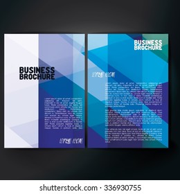 Vector brochure template design, A4 size with colorful polygonal pattern. Professional business flyer template or corporate banner design, can be use for publishing, print and presentation. 