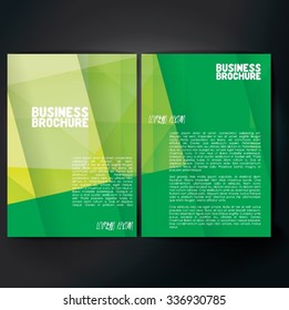 Vector brochure template design, A4 size with colorful polygonal pattern. Professional business flyer template or corporate banner design, can be use for publishing, print and presentation. 