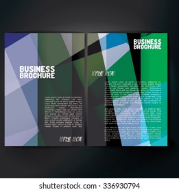 Vector brochure template design, A4 size with colorful polygonal pattern. Professional business flyer template or corporate banner design, can be use for publishing, print and presentation. 